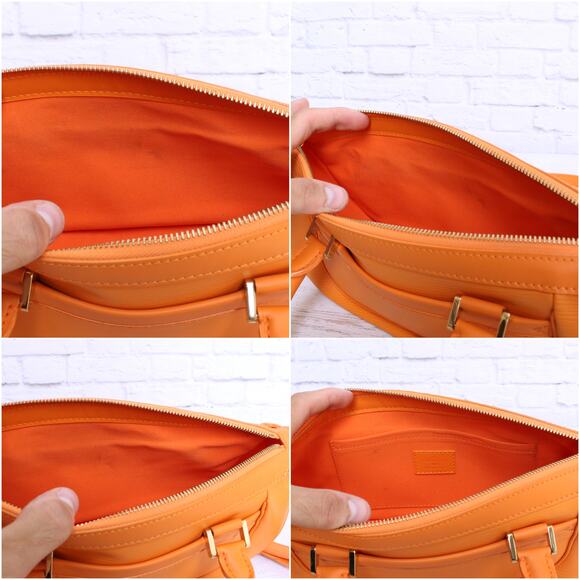 Louis Vuitton Dhanura PM Orange Epi Crossbody Leather Satchel Handbag A3593 - Picture 7 of 12